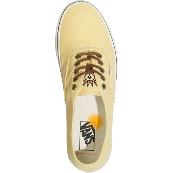 Vans Parks Project Yellow Sun Embroidered Low Top Sneakers Shoes Suede Lace 7.5 - Picture 6 of 11